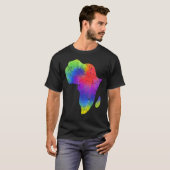 T-shirt Carte de l'Afrique Reggae Rasta Tie Dye Black Afri (Devant entier)
