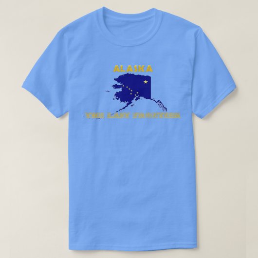 T-shirt Carte de l'Alaska Indicateur La dernière frontière (Design devant)