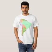 T-shirt Carte de l'Amérique du Sud (Devant entier)