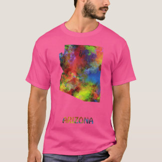 T-shirt carte de l'arizona Superficie 1