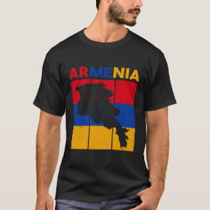 T-shirt Carte de l'Arménie vintage Drapeau de l'Arménie Ho