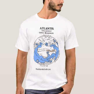 T-shirt Carte de l'Atlantide - les deux hémisphères -