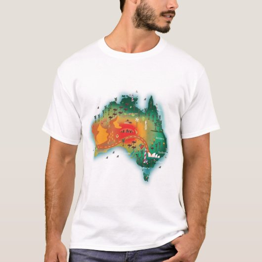 T-shirt Carte de l'Australie (Devant)