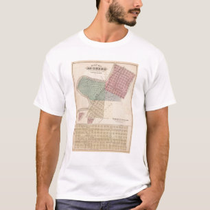 T-shirt Carte de Le Sueur, carte de Cleveland, Minnesota