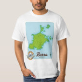 T-shirt Carte de l'Ecosse de Barra (Devant)