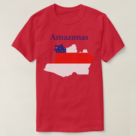 T-shirt Carte de l'État Amazonas Drapeau Brésil (Design devant)