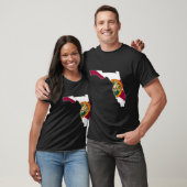 T-shirt Carte de l'État de Floride Drapeau Fl Floride Raci (Unisexe)