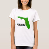 T-shirt Carte de l'État de Floride et femmes de texte (Devant)