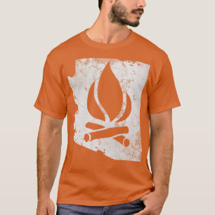 T-shirt Carte de l'état de l'Arizona Camping Pompiers Camp
