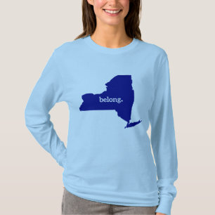 T-shirt Carte de l'État du Belong de New York