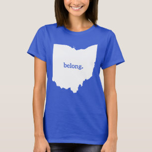 T-shirt Carte de l'état du Coeur de l'Ohio, Belong