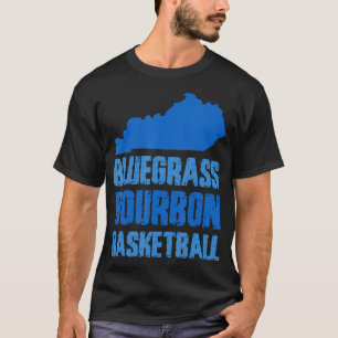 T-shirt Carte de l'État du Kentucky Football Basketball Bl