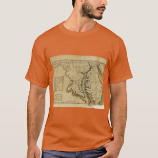 T-shirt Carte de l'État du Maryland 1795