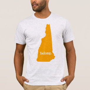 T-shirt Carte de l'état du New Hampshire Belong
