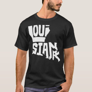 T-shirt Carte de l'État patriotique de la Louisiane Forme