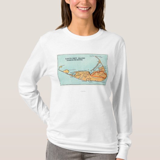 T-shirt Carte de l'île (Devant)