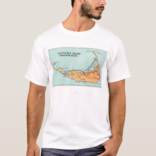 T-shirt Carte de l'île (Devant)