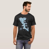 T-shirt Carte De L'Île De Corfou Grèce (Devant entier)
