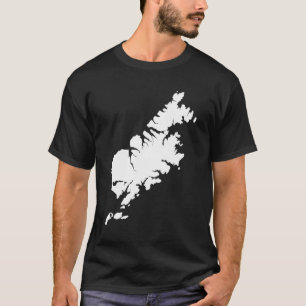 T-shirt Carte de l'île de Kodiak magnifique Alaska Home St