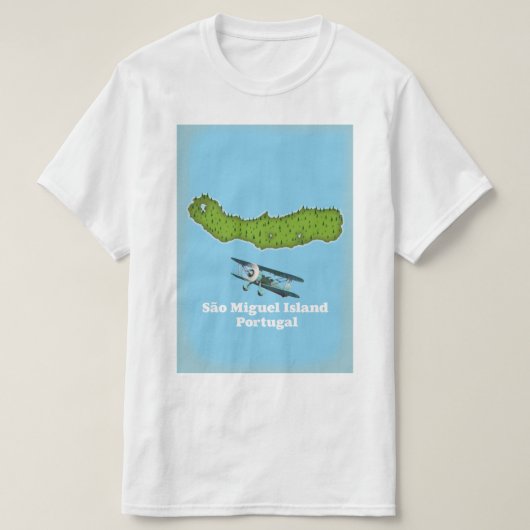 T-shirt Carte de l'île de São Miguel (Design devant)