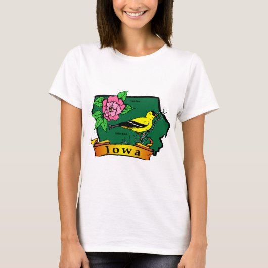 T-shirt Carte de l'Iowa (Devant)