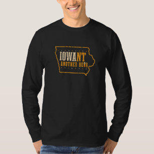 T-shirt Carte de l'Iowa Drapeau américain Boire de la bièr