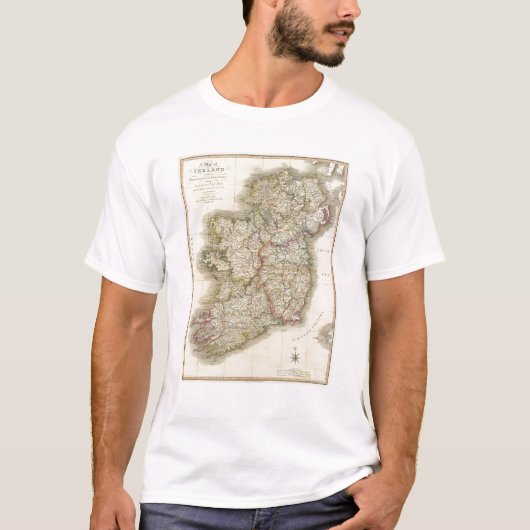 T-shirt Carte de l'Irlande (Devant)