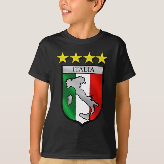 T-shirt carte de l'Italie de drapeau de l'Italie de (Devant)