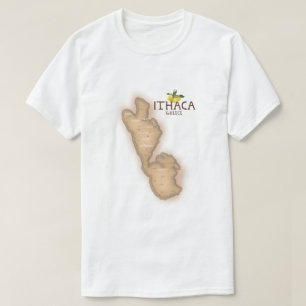T-shirt carte de l'ithaque grèce