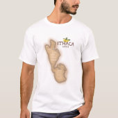 T-shirt carte de l'ithaque grèce (Devant)