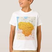 T-shirt Carte De Lituanie (Devant)