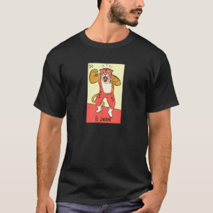 T-shirt Carte de loterie El Jaguar Mexicaine Luchador Wres