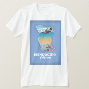 T-shirt carte de Mendocino Californie
