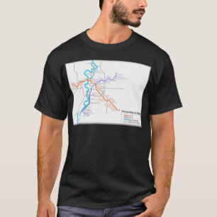 T-shirt Carte de métro de Roma
