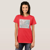 T-shirt Carte de New York, 1728 (Devant entier)