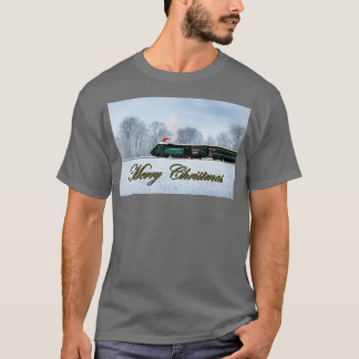 T-shirt carte de noël du train