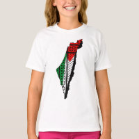 Carte de Palestine avec drapeau et Motif Keffiyeg