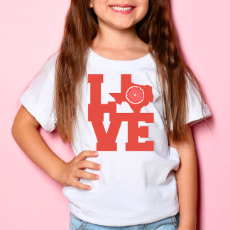 T-shirt Carte de pamplemousse rouge du Texas