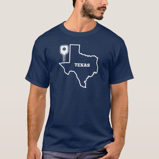 T-shirt Carte de Pickleball Texas (Devant)