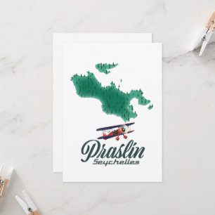 T-Shirt carte de Praslin Seychelles