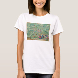 T-shirt Carte de Raab, de "Civitates Orbis Terrarum" par