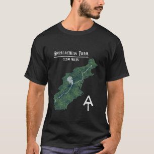 T-shirt Carte de randonnée du sentier des Appalaches