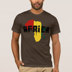 T-shirt Carte de reggae d'art africain de ragga de