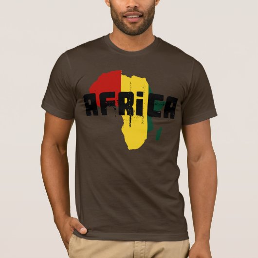 T-shirt Carte de reggae d'art africain de ragga de (Devant)