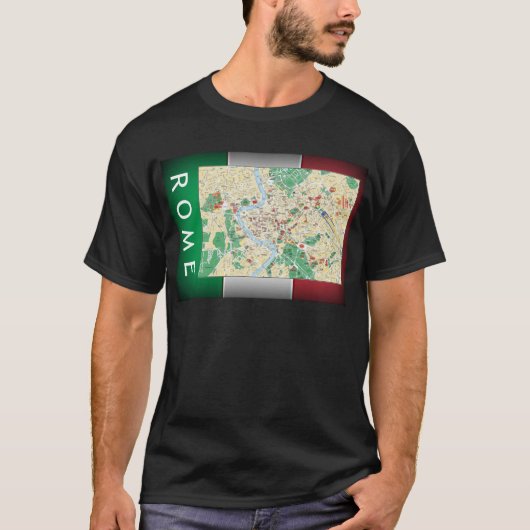 T-shirt Carte de Rome (Devant)