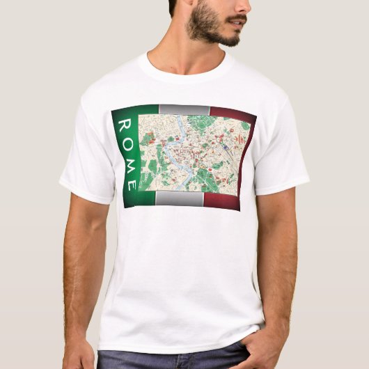 T-shirt Carte de Rome (Devant)