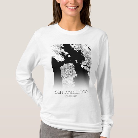 T-shirt Carte de San Francisco (Devant)