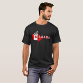 T-shirt Carte de script Canada simple moderne (Devant entier)