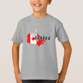 T-shirt Carte de script Canada simple moderne (Devant)