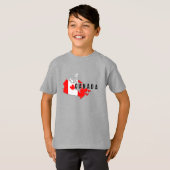T-shirt Carte de script Canada simple moderne (Devant entier)